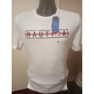 New Nautica T-Shirt Graphic On Front Crew Neck Short Sleeve all size Medium M